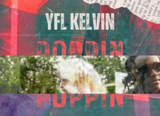 A collage of photos with the words yfl kelvin and a person