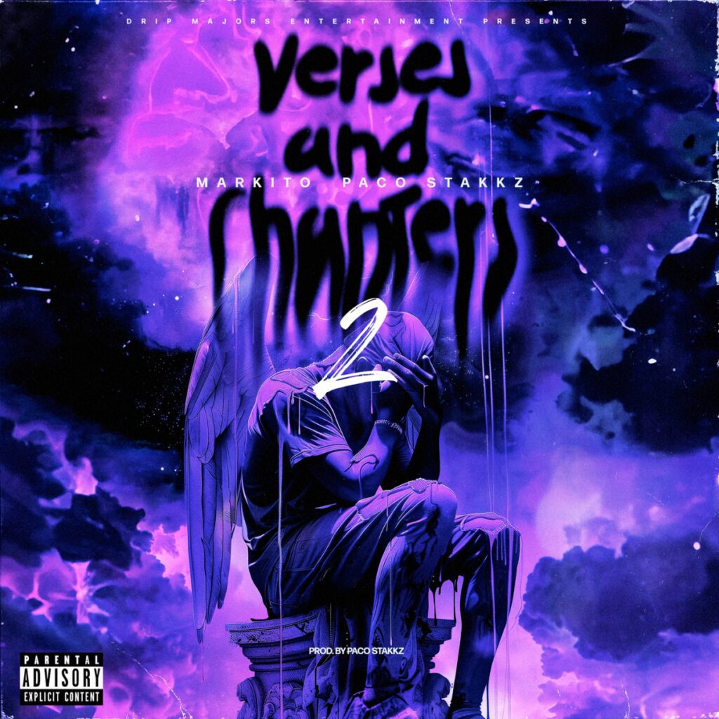 A purple album cover with a crying angel.