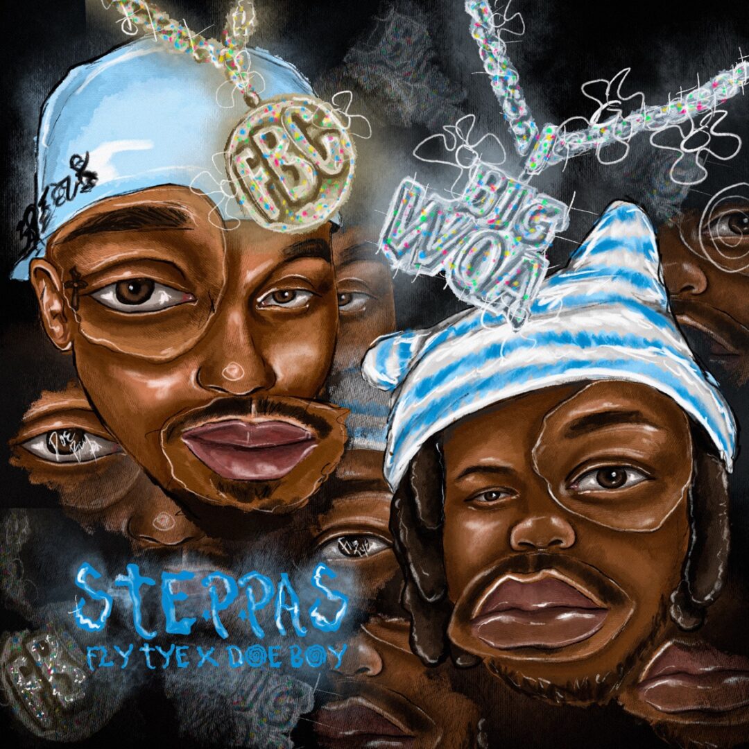 Steppas album art: FlyTy x Doe Boy.