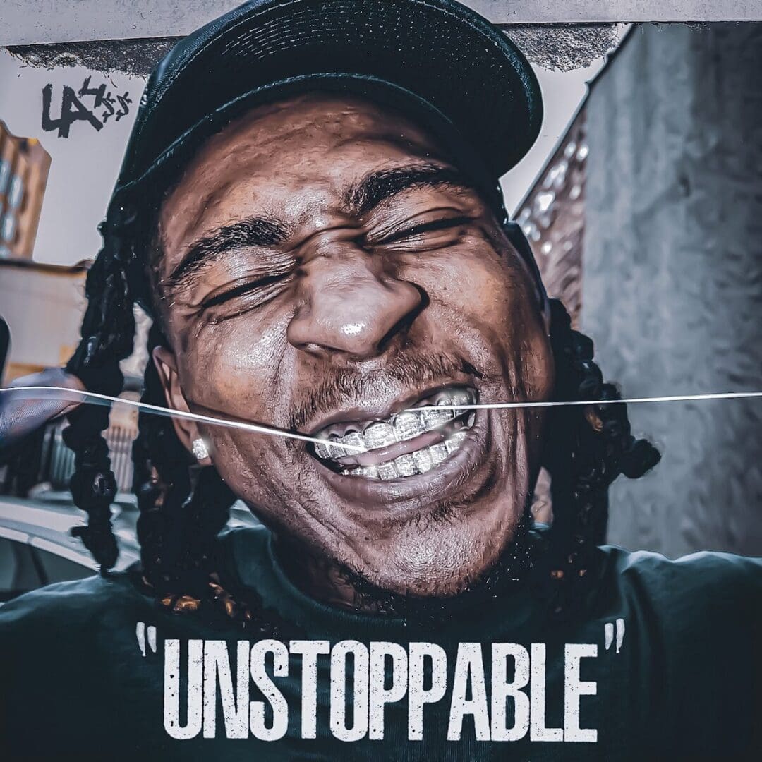 Here's an alt tag for the image: Unstoppable rapper LA$S portrait.