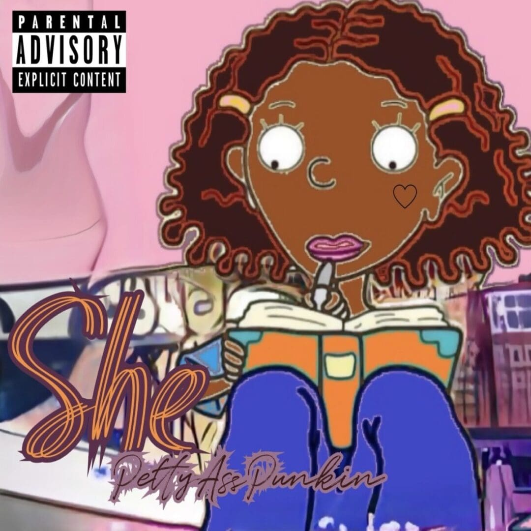 Here's an alt tag for the image: "Cartoon girl reading, petty attitude"